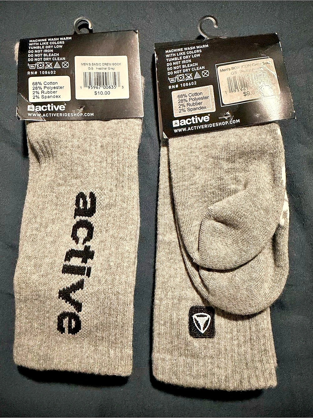 Active Ride Shop Crew Socks - Picture 2 of 4